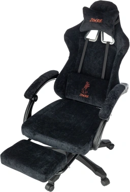 Кресло игровое Zombie Wibe черный Light-20 с подголов. крестов. пластик подст.для ног