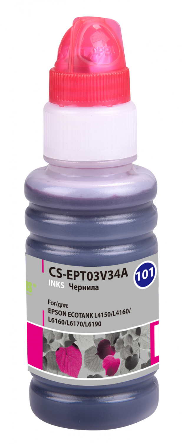 Чернила Cactus CS-EPT03V34A 101M C13T03V34A пурпурный 70мл для Epson L4150/L4160/L6160/L6170