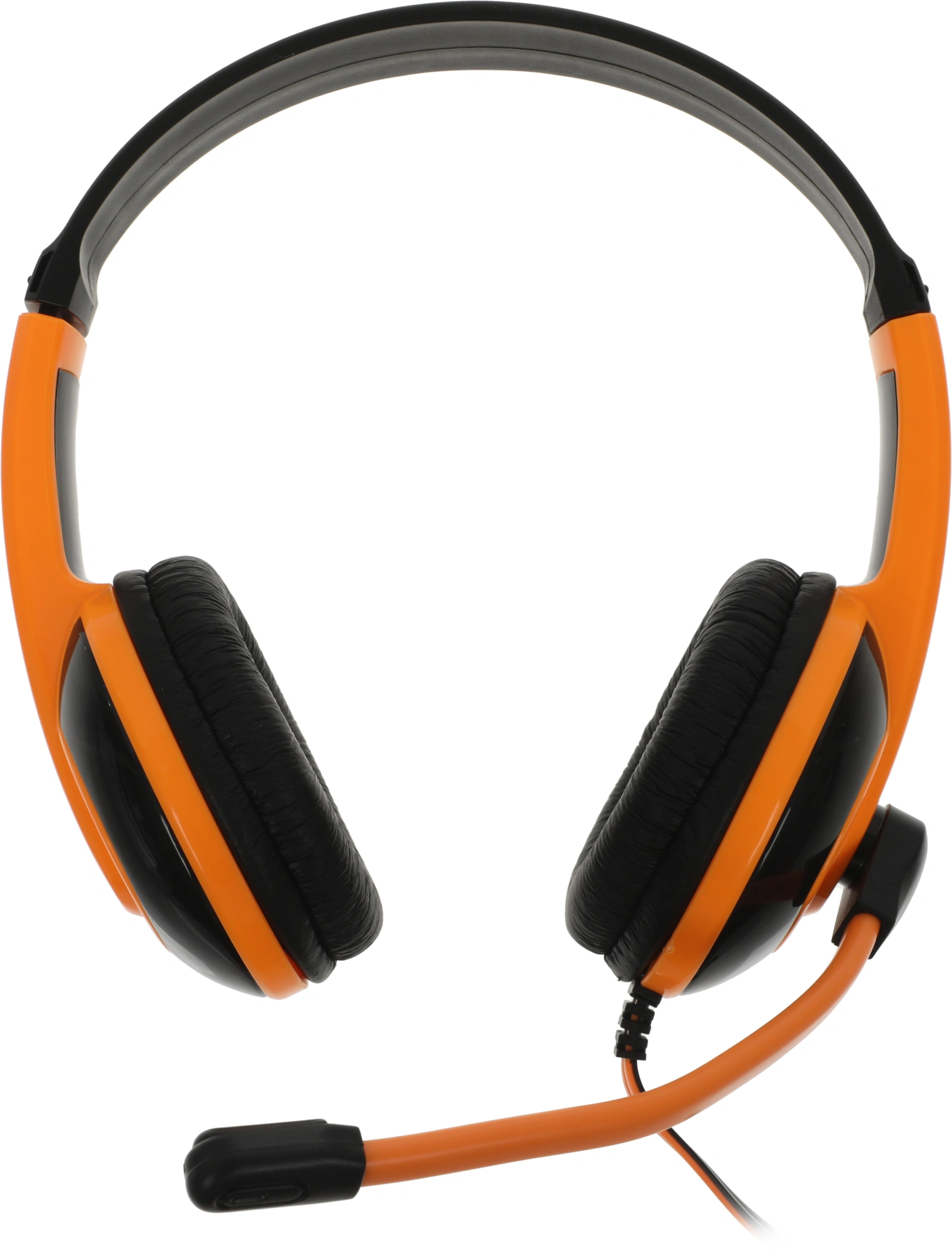 Наушники с микрофоном Defender Warhead G-120 Black/Orange(шнур 2м, с  регулятором громкости) <64099>