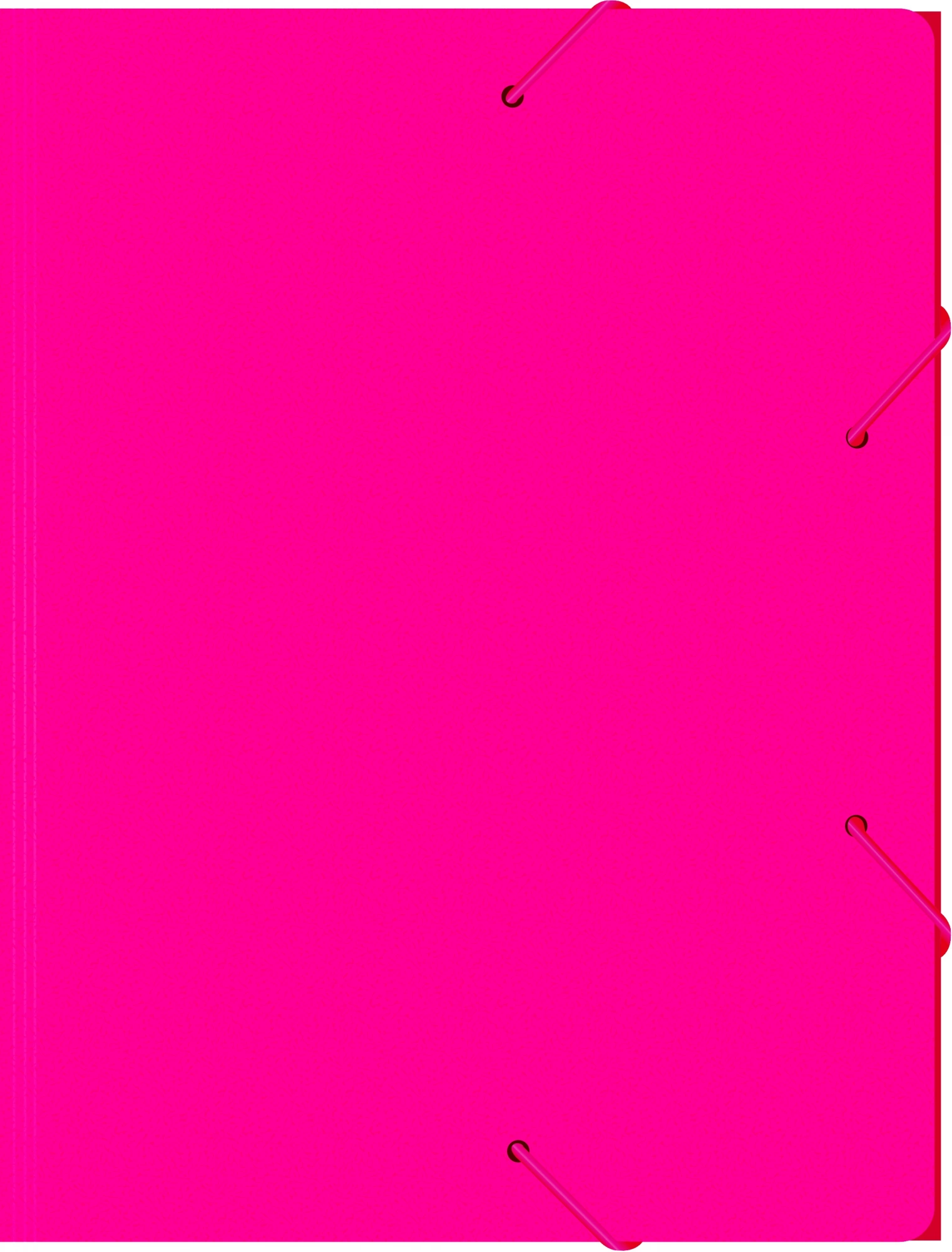 Папка на резинке Бюрократ Double Neon DNE510PINK A4, пластик, корешок 30мм, 0.5мм, розовый