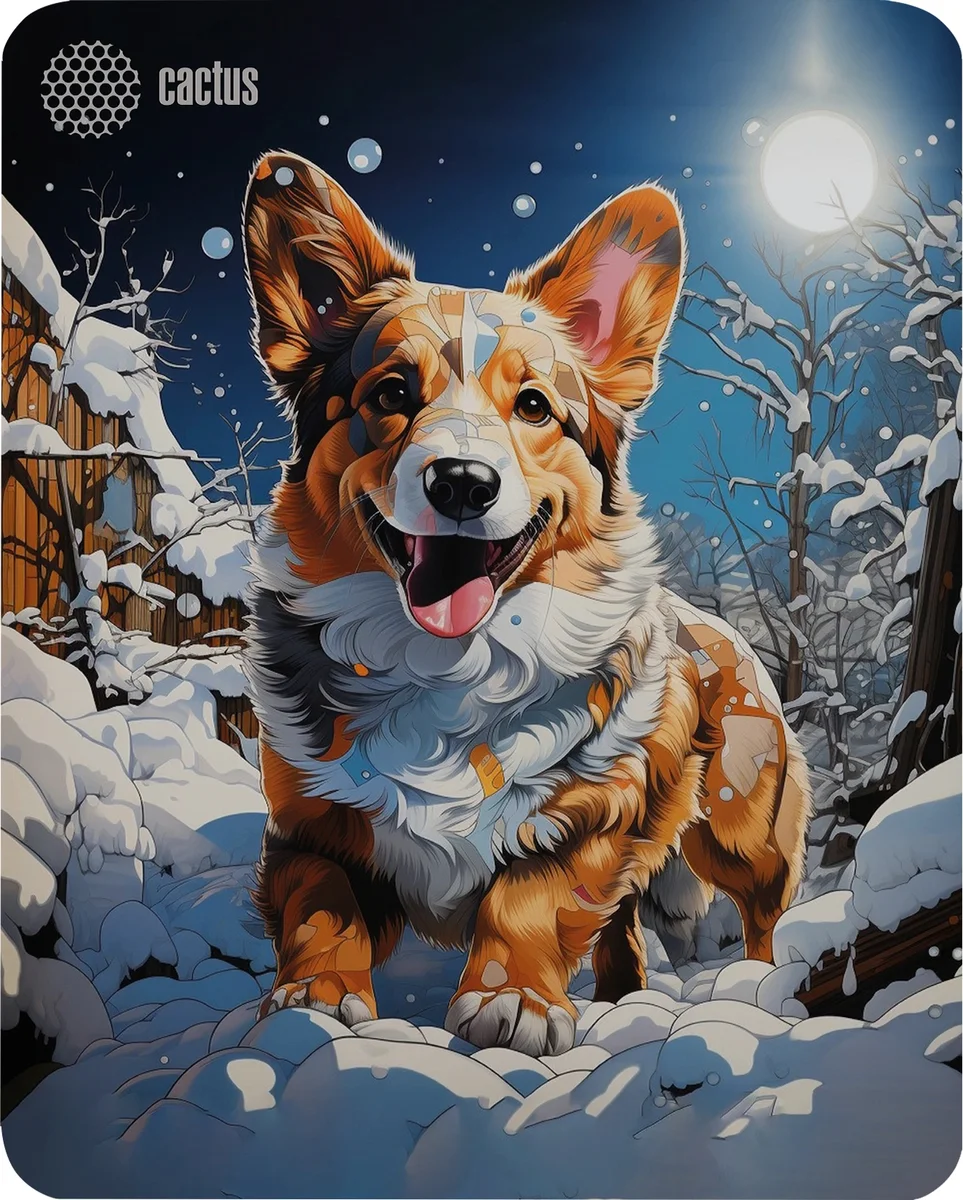 Коврик для мыши Cactus Corgi рисунок  300x250x3мм  (CS-MPC-D13M)
