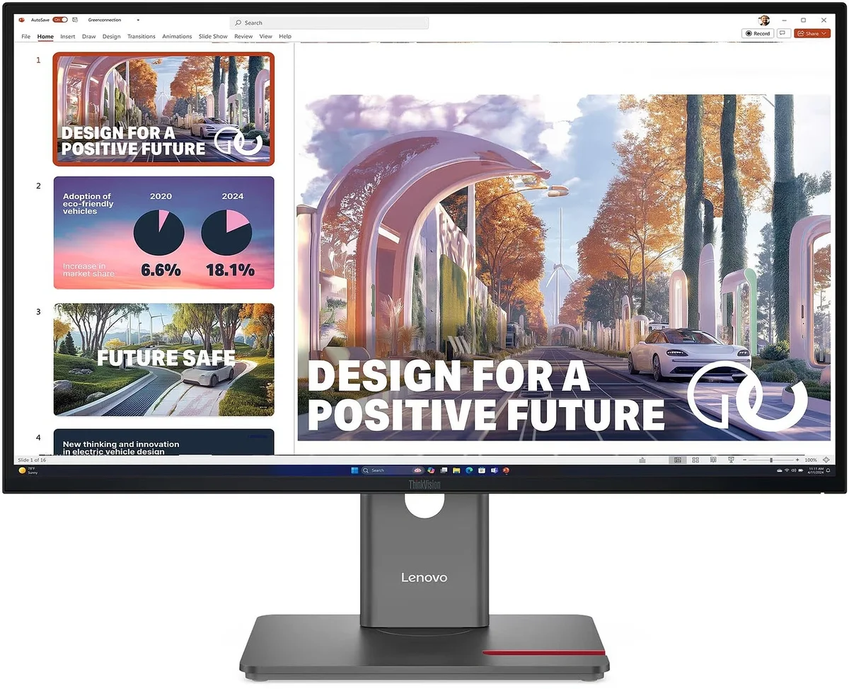 Монитор Lenovo 27" ThinkVision P27QD-40 черный IPS LED 4ms 16:9 HDMI матовая HAS Piv 1500:1 350cd 178гр/178гр 2560x1440 120Hz DP QHD USB 6.8кг