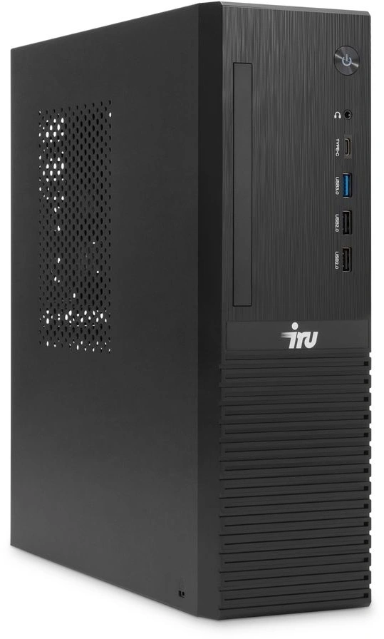 Настольный компьютер iRU - 310SC, Intel Core i3 12100 3300MHz, DDR4 16 ГБ, SSD 512 ГБ, Intel UHD Graphics 730, чёрный, Windows 11 Pro 64, SFF, 2139983