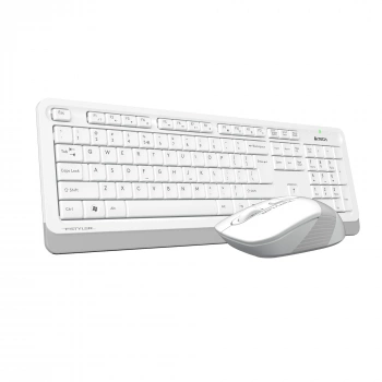 Клавиатура + мышь A4Tech Fstyler FG1010 клав:белый/серый мышь:белый/серый USB беспроводная Multimedia (FG1010 WHITE)