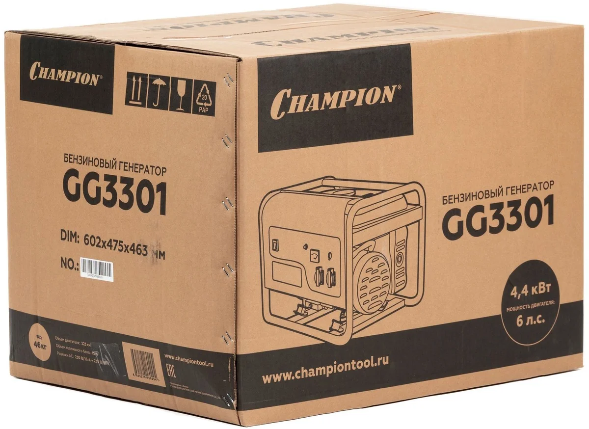 Генератор Champion GG3301 3.1кВт