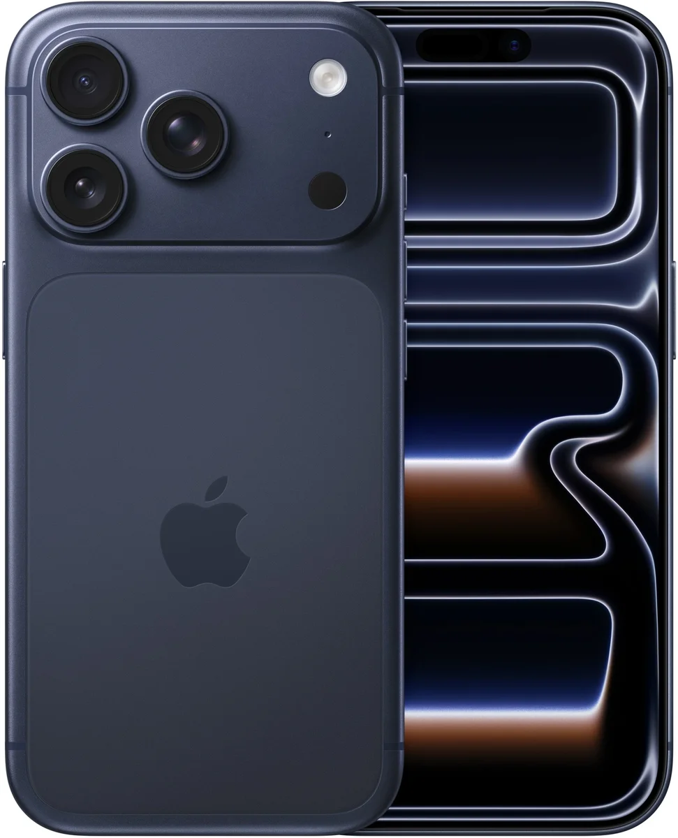 Смартфон Apple A3523 iPhone 17 Pro 1Tb темно-синий моноблок 3G 4G 1Sim 6.3" 1206x2622 iOS 26 48Mpix 802.11 a/b/g/n/ac/ax/be NFC GPS Protect
