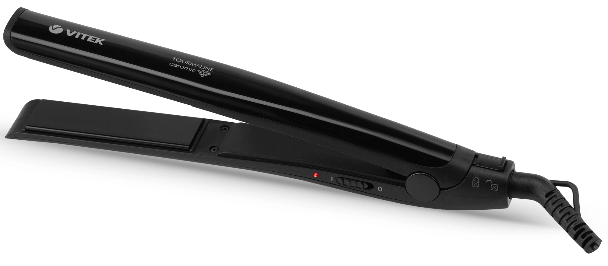 Выпрямитель Vitek VT-8403 32Вт  черный макс.темп.:200С покрытие:керамико-турмалиновое
