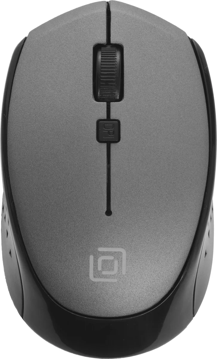 Мышь Оклик 488MW черный/серый оптическая 1600dpi беспров. USB для ноутбука 4but (1196571)