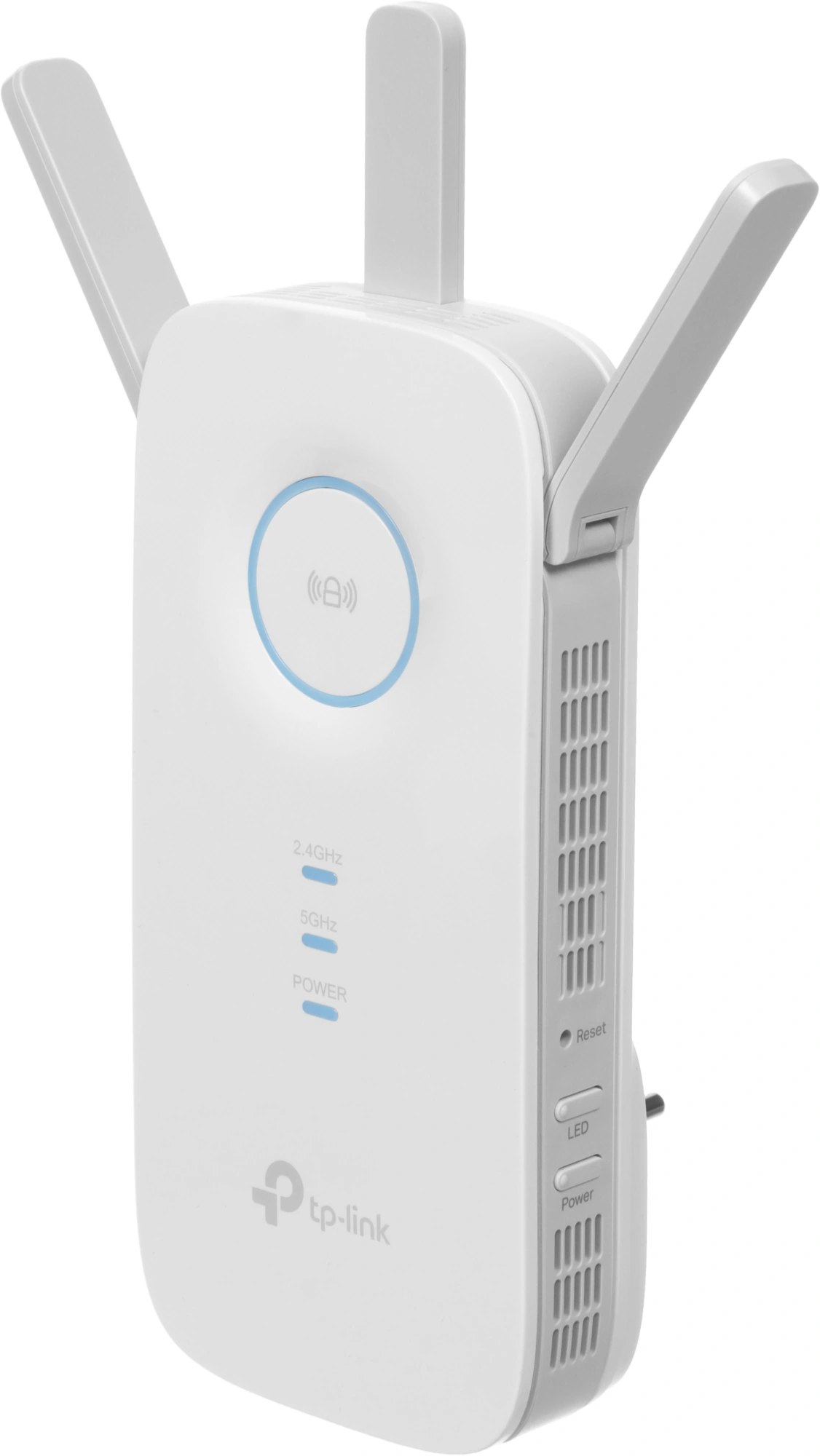 Усилитель сигнала TP-Link AC1900 Wi-Fi Range Extender 600 Mbps at 2.4 GHz + 1300 Mbps at 5 GHz; 3 × External Antennas, 1 × Gigabit Port, Wall Plugged; Tether App, WPS, Intelligent Signal Light, Access Control, Power Schedule, LED Control, RE/AP Mode, OneMe, MU-MIMO