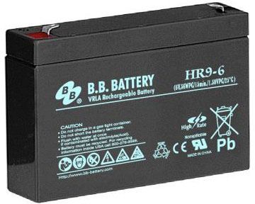 Аккумулятор BB HR 9-6, 6В, 9Ач