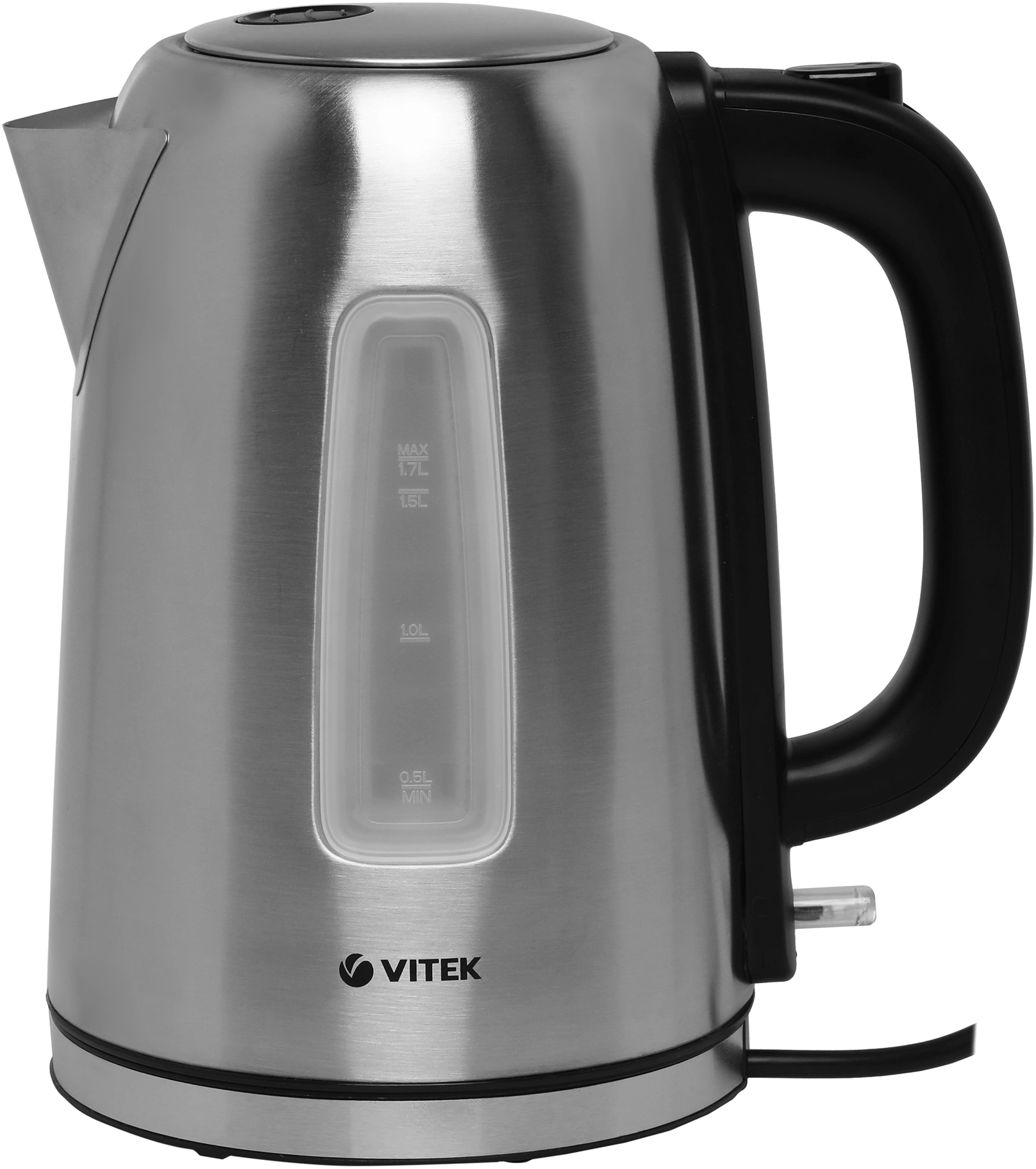Чайник электрический Vitek VT-1137 1.7 л, 2200 Вт, серебристый матовый корпус: металл