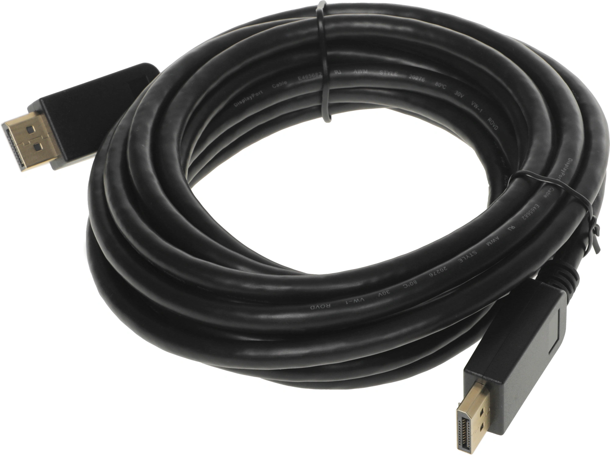 Кабель 1.2v DisplayPort (m) DisplayPort (m) 5м черный