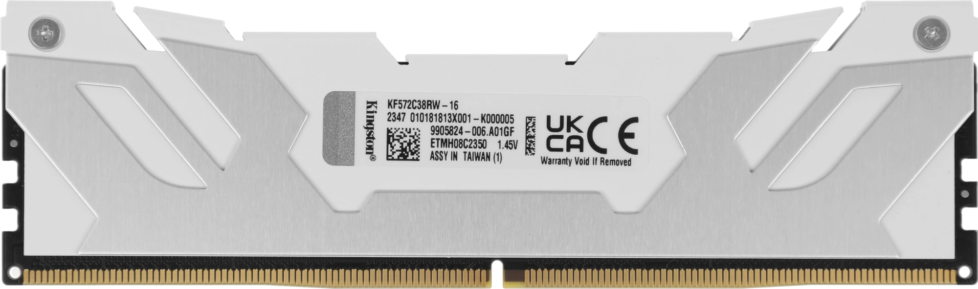 Kingston DDR5 DIMM 16GB 7200MHz KF572C38RW-16 Fury Renegade Silver RTL Gaming PC5-57600 CL38 288-pin 1.45В single rank с радиатором Ret