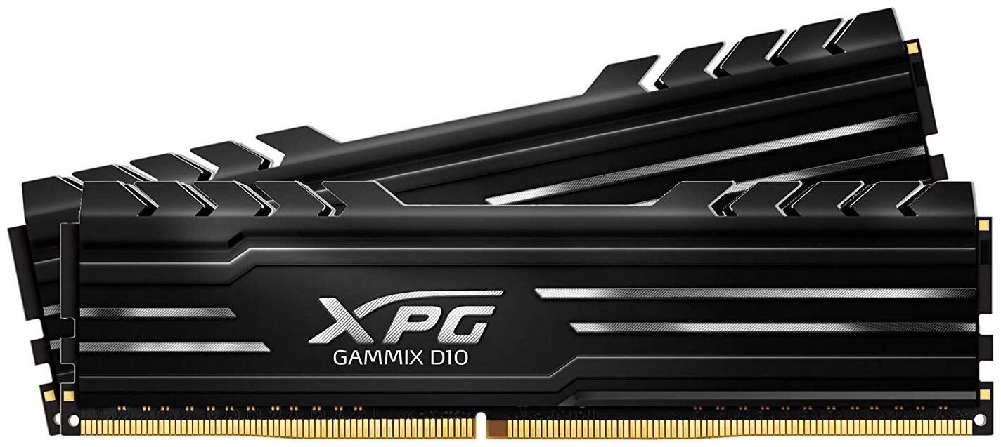 Модуль памяти ADATA GAMMIX D10 Black Gaming Memory AX4U32008G16A-DB10 16GB DDR4 3200 DIMM XPG Non-ECC, CL16, 1.35V, Heat Shield, Kit (2x8GB), RTL, (930828)