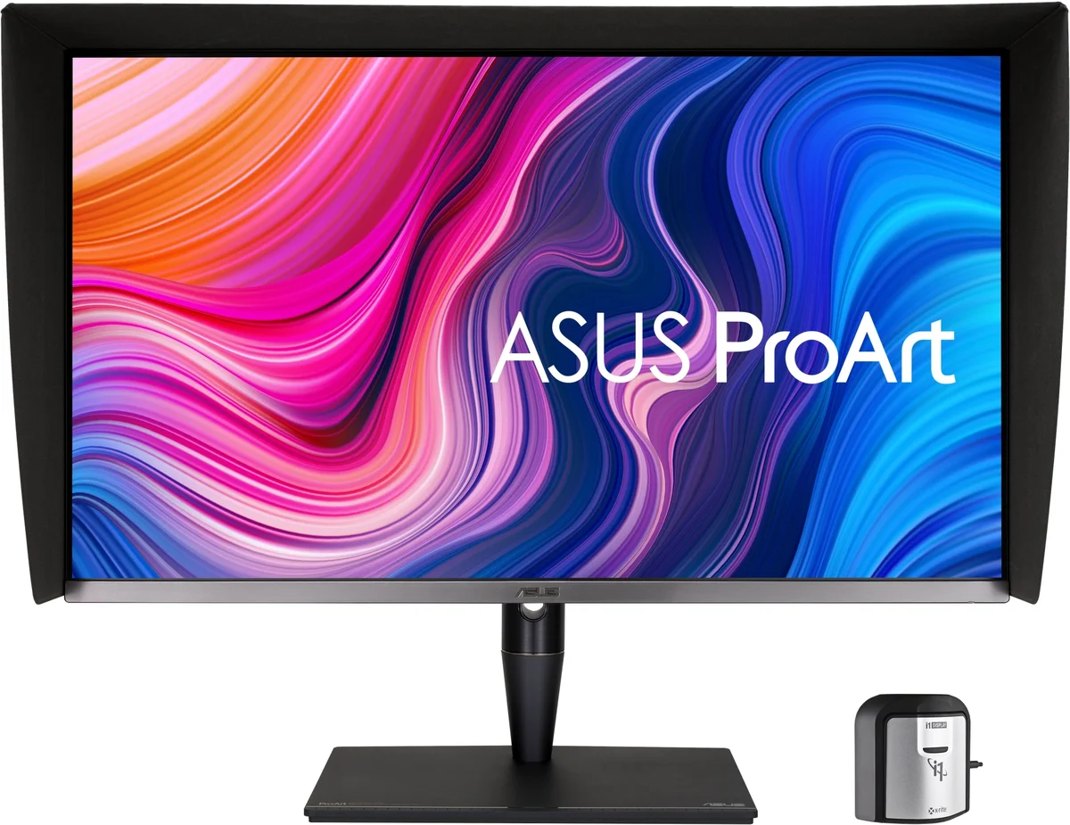 Монитор Asus - PA32UCG-K, 32", 16:9, IPS, 5 мс, 1000cd/m², 1000:1, 3840x2160 (4K), 120 Гц, 3x HDMI, 1x DP, USB-hub, HAS, pivot, speakers, цвет чёрный, 90LM03H0-B05370