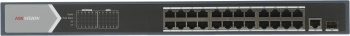 Коммутатор Hikvision DS-3E0526P-E 25x1Гбит/с 1SFP 24PoE+ 270W неуправляемый