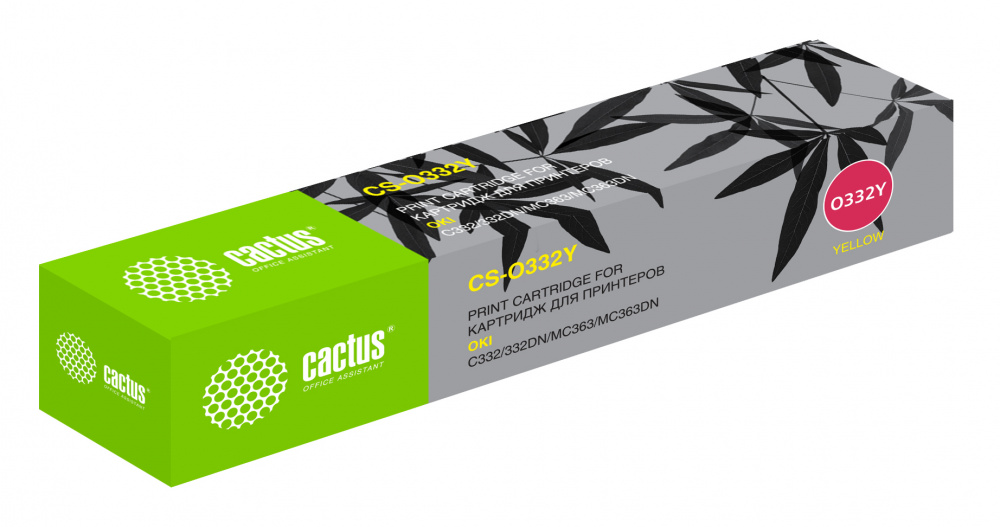 -/ Картридж лазерный Cactus 46508733 CS-O332Y 46508733 желтый (3000стр.) для Oki C332/MC363
