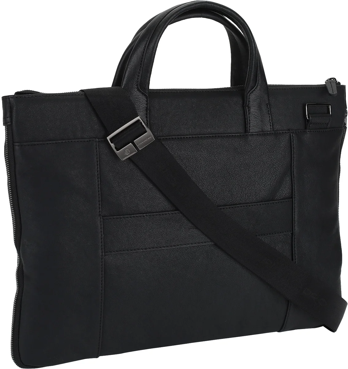 Деловая сумка Piquadro Black Square CA4021B3/N с отделением для ноутбука 15.6" черная натур.кожа