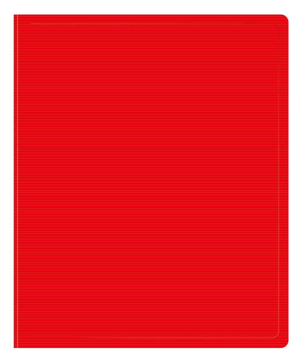 Папка на 2-х кольцах Бюрократ DeLuxe DL0740/2RED A4 пластик  0.7мм кор.32мм красный