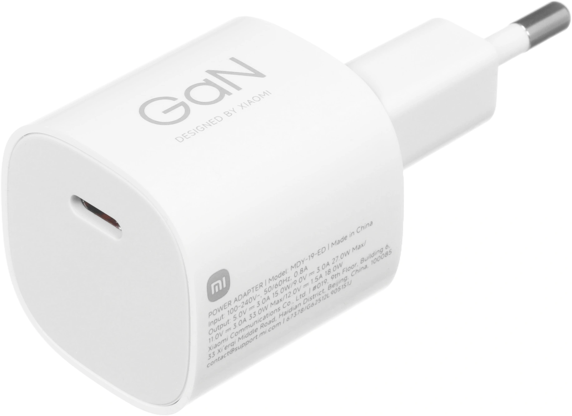 Сетевое зарядное устройство XIAOMI 33W Nano Power Adapter(USB-C) EU (BHR087LEU)