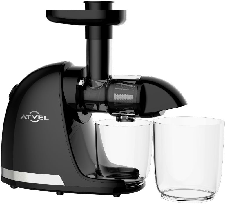 Соковыжималка Atvel PowerTwist J3 чёрный, шнековая горизонтальная, 150 Вт, 700 мл, электронное, реверс