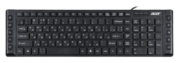 Клавиатура Acer OKW010 черный USB slim Multimedia (ZL.KBDEE.002) кабель 1.45м