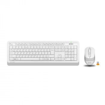 Клавиатура + мышь A4Tech Fstyler FG1010 клав:белый/серый мышь:белый/серый USB беспроводная Multimedia (FG1010 WHITE)