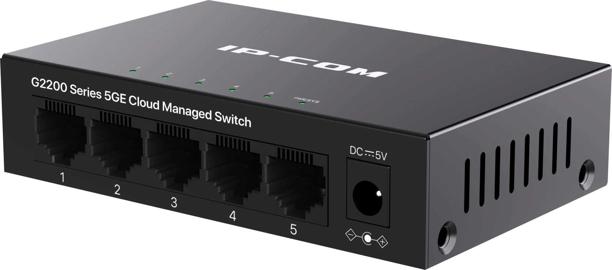 IP-COM G2205D Коммутатор управляемый, 5 портов, 5x1 Гбит/с, металлический корпус