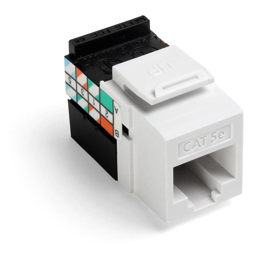 Модуль Brand-Rex GigaMax 5G108-RW5 информ. Keystone RJ45 кат.5E UTP бел. (упак.:1шт)
