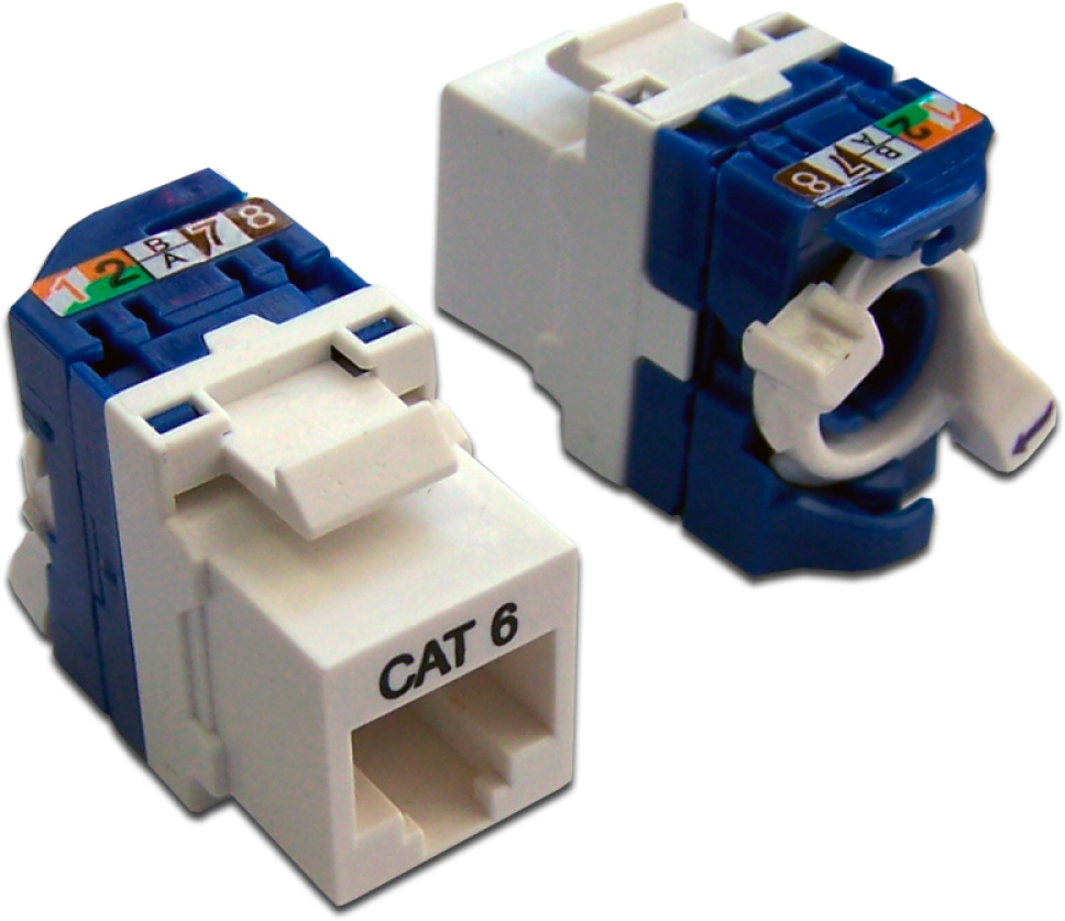 LAN-TK45U6/180-WH Модуль универсальный Lanmaster keystone 1хRJ45 Krone кат. 6 неэкр. цвет: белый