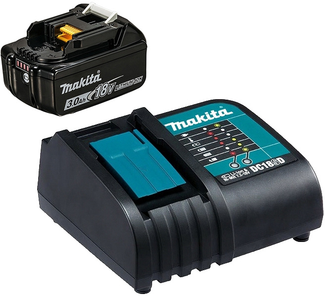 Батарея аккумуляторная Makita BL1830B LXT 18В 3Ач Li-Ion (З/У в компл.) (191A23-6)