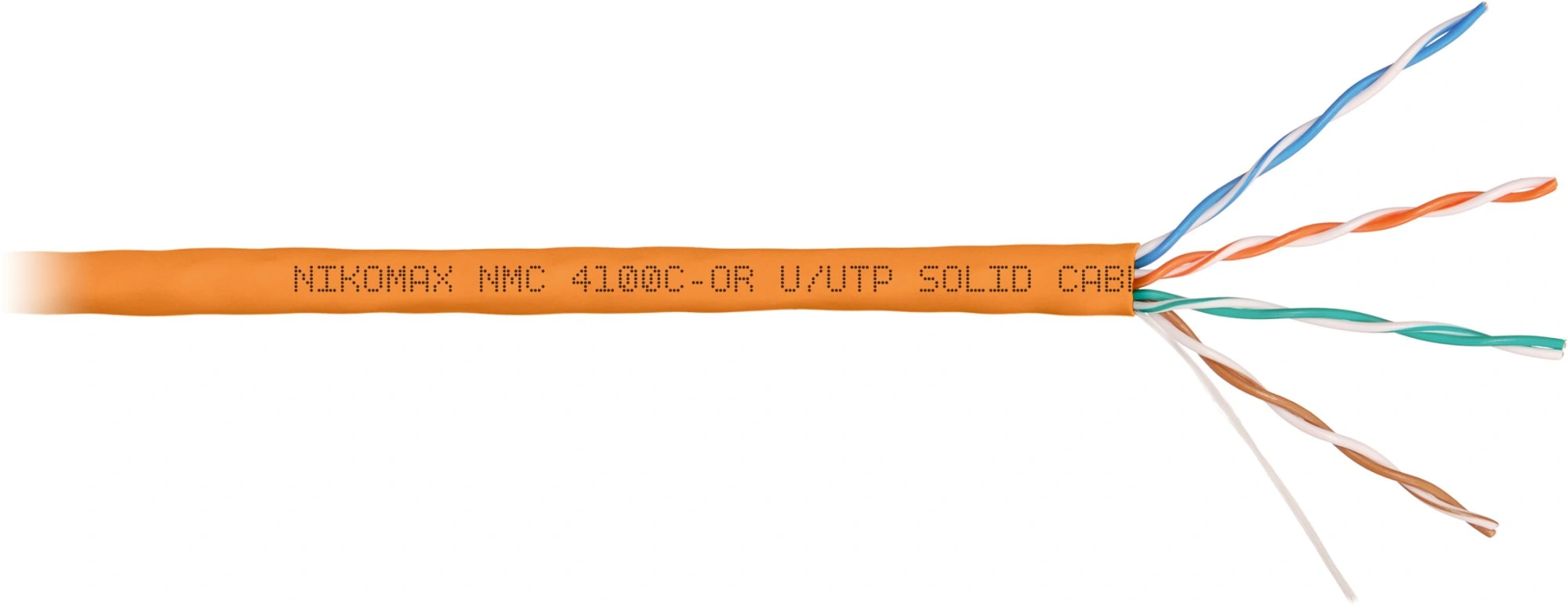 Кабель информационный Nikomax NMC 4100C-OR кат.5E U/UTP 4 пары нг(А)-HF внутренний 305м оранжевый