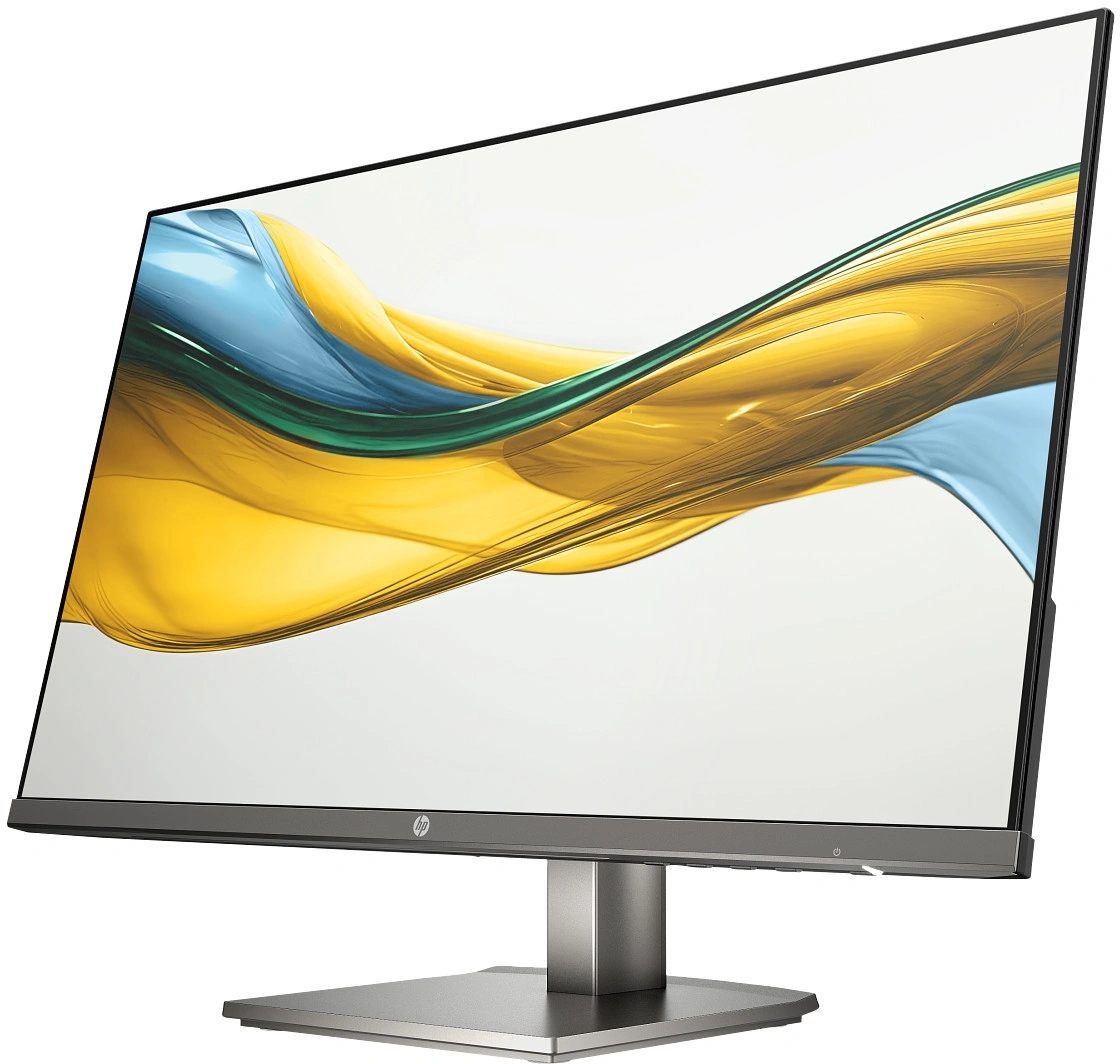 Монитор 23.8" HP 524da IPS 1920x1080, 100 Гц, 5 мс, 16:9, 300 кд/м², HDMI, VGA, HDR10, встроенные динамики, Flicker Free, Low Blue Light, трехсторонний безрамочный дизайн, регулировка по высоте, черный