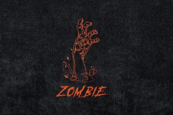 Кресло игровое Zombie Wibe черный Light-20 с подголов. крестов. пластик подст.для ног