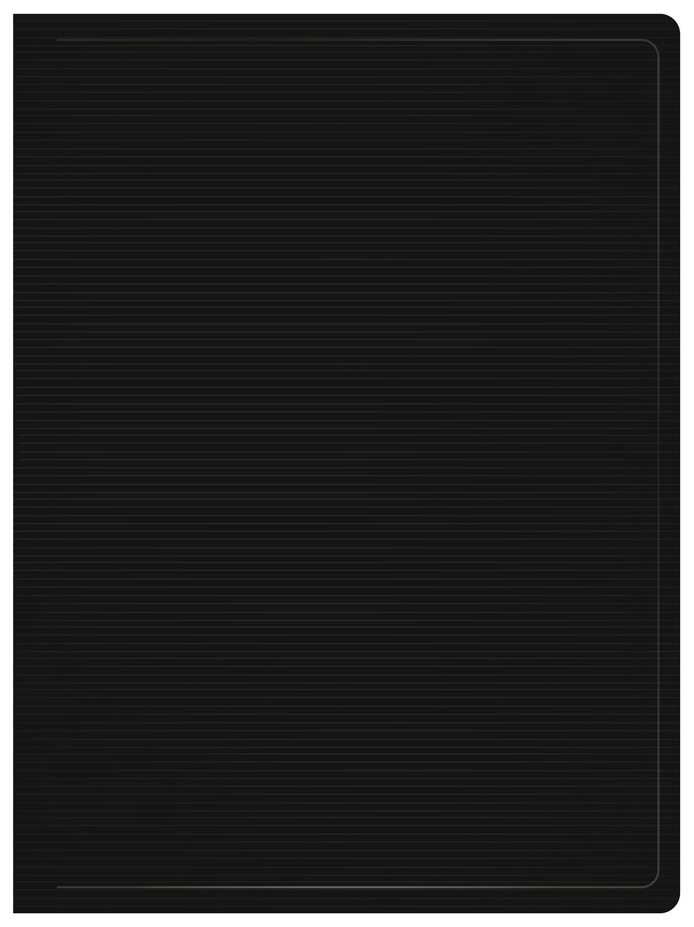 Папка с 20 прозрачными вкладками Бюрократ DeLuxe DLV20BLCK A4, пластик, 0.7мм, черный