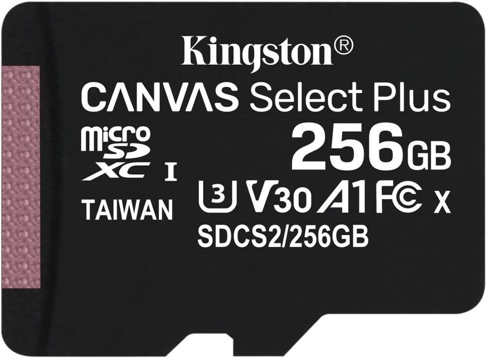 Флеш карта microSDHC 256Gb microSDXC Class10 Kingston <SDCS2/256GbSP> UHS-I Canvas Select up to 100MB/s без адапт
