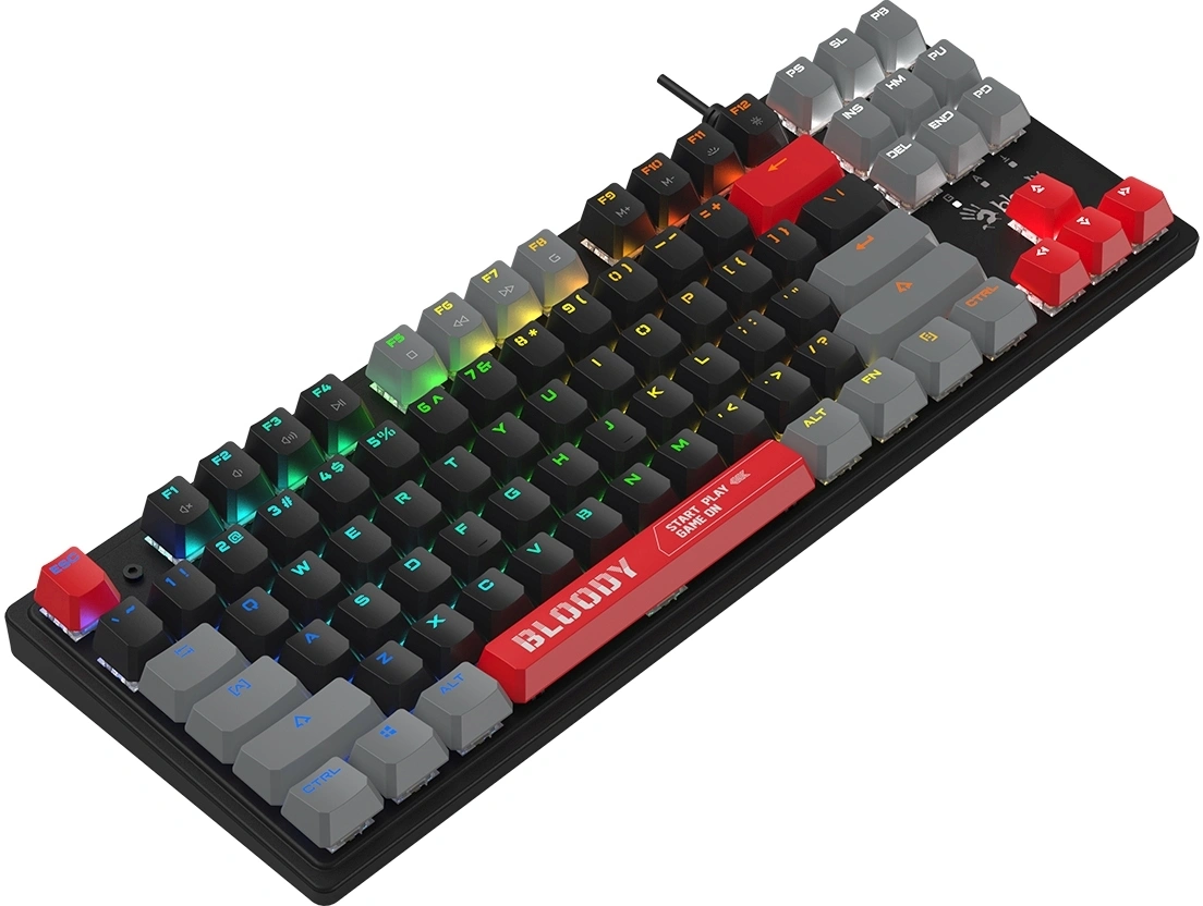 S310N Клавиатура A4Tech  механическая черный/красный USB Multimedia  for  gamer