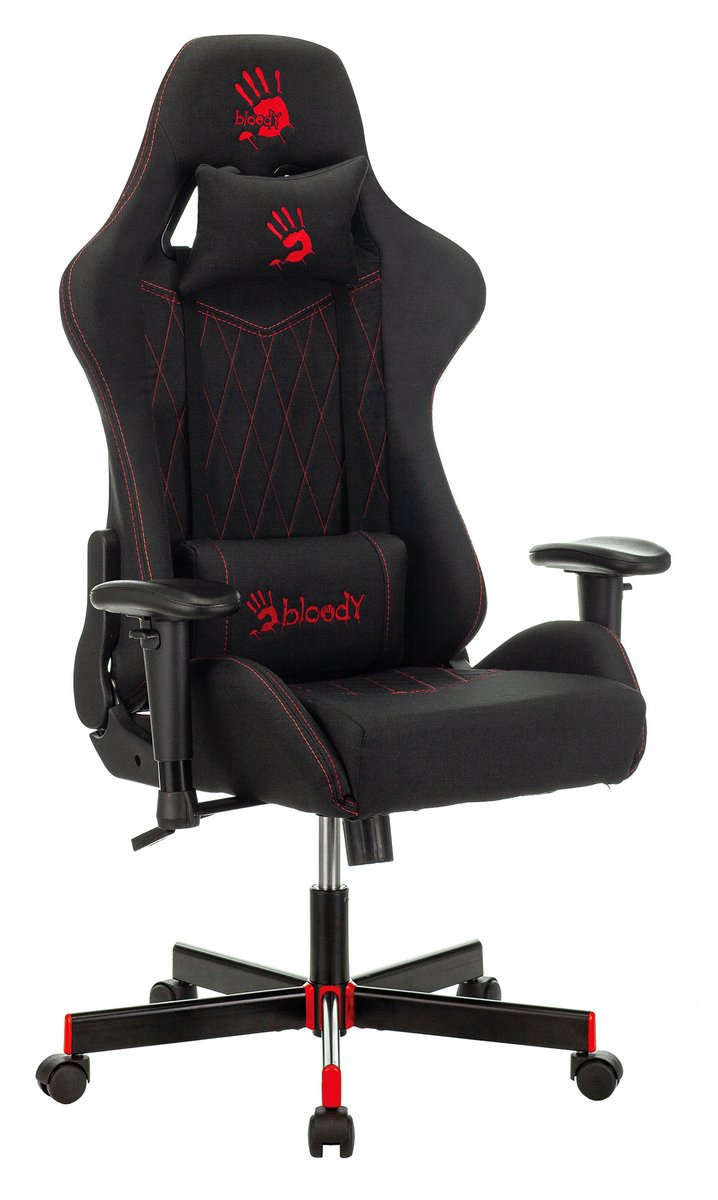 Кресло игровое A4Tech Bloody GC-850 черный ромбик с подголов. крестов.