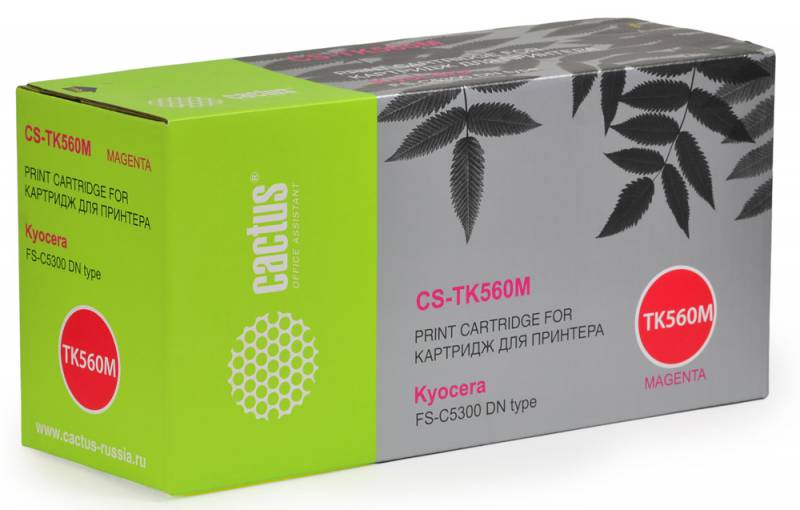 -/ Картридж лазерный Cactus CS-TK560M TK-560 пурпурный (10000стр.) для Kyocera FS-C5300DN