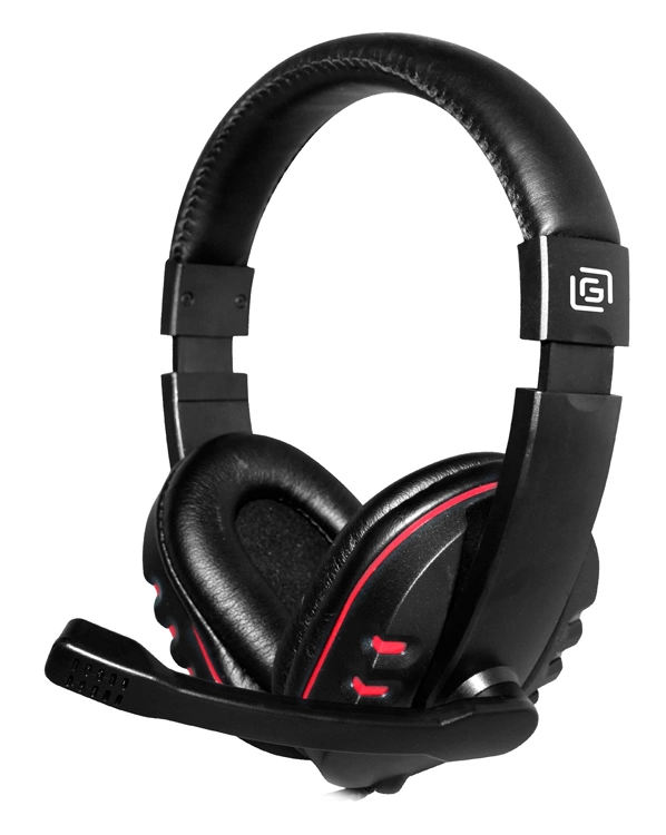 Наушники с микрофоном Оклик HS-L380G ABADDON черный/красный 1.8м мониторные оголовье (1100404)