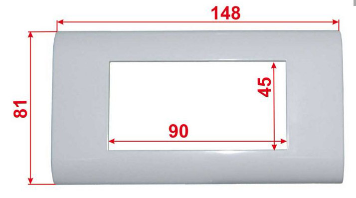 Пластиковая накладка на цоколь, 45x90, белая Пластиковая накладка на цоколь, 45x90, белая
