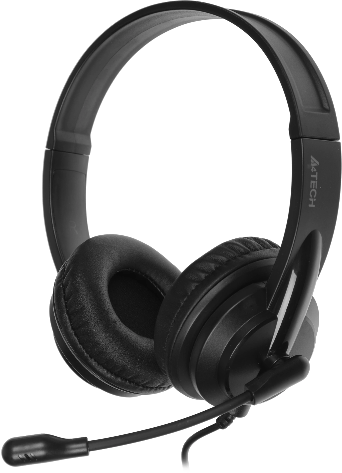 Наушники с микрофоном A4Tech HS-10 черный/белый 2м накладные оголовье (HS-10/3.5MM PLUG/BLACK)