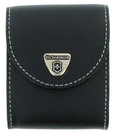 Чехол Victorinox 4.0521.XAVT нат.кожа петля черный с застежкой на кнопке/крепление на ремень