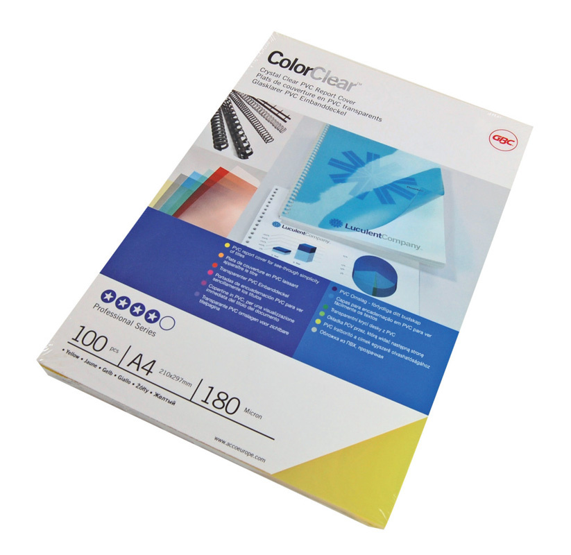 Обложки для переплёта GBC CE011850E, A4, 180мкм, дымчатые, 100шт