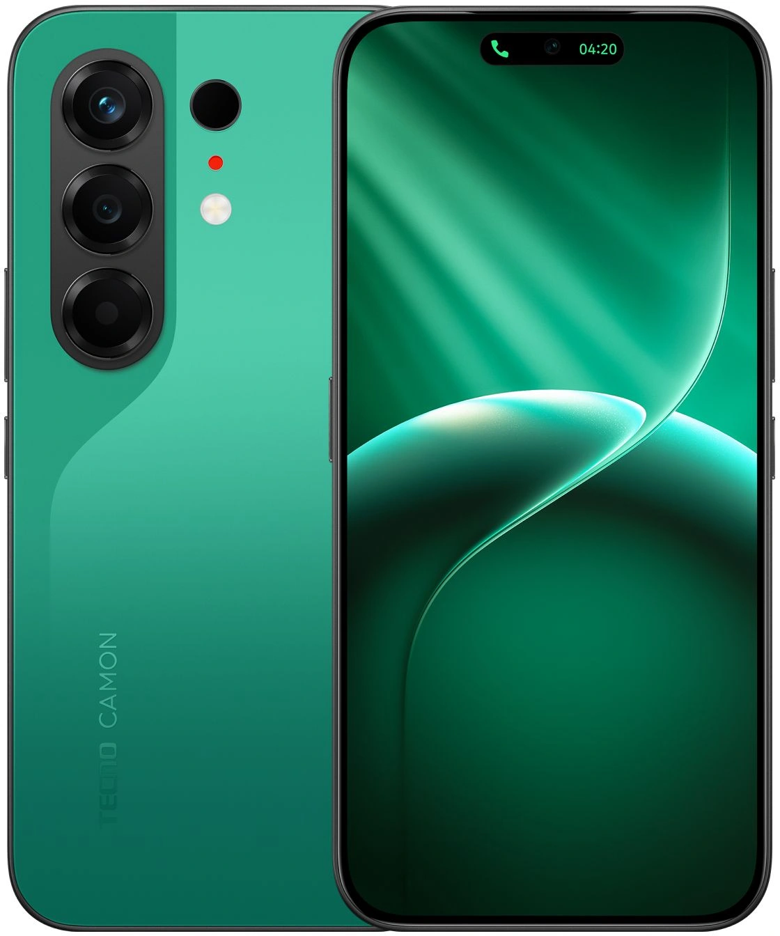 Смартфон Tecno Camon 50 256Gb 8Gb зеленый моноблок 3G 4G 6.78" 1208x2644 Android 16 50Mpix 802.11 a/b/g/n/ac NFC GPS GSM900/1800 GSM1900 Protect