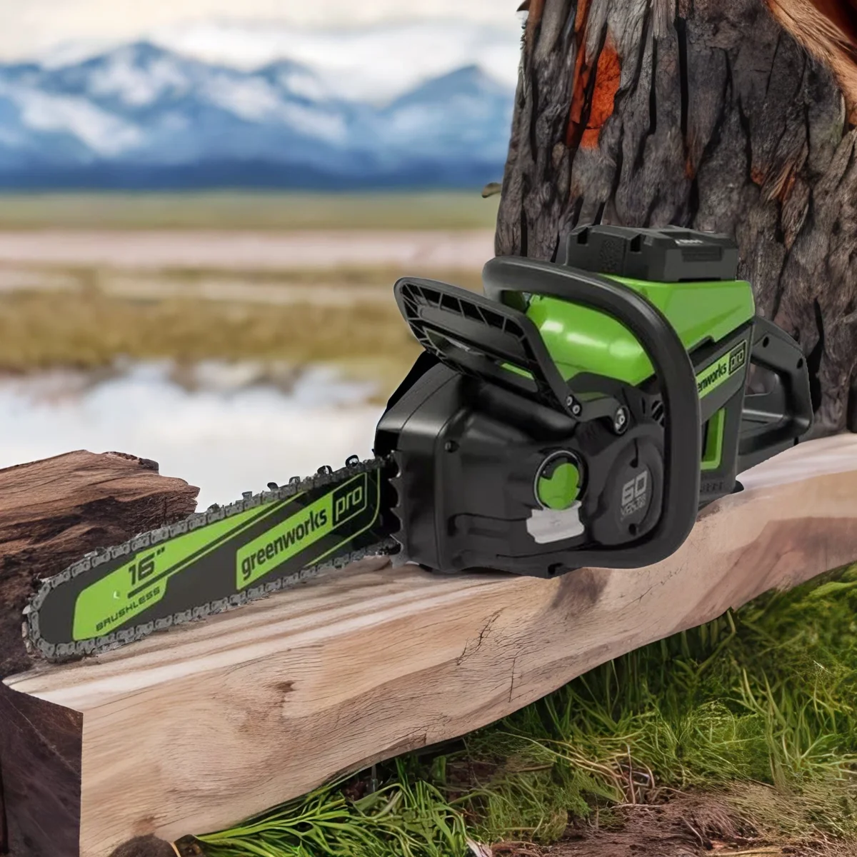 Цепная пила Greenworks GD60CS25 аккум. 2500Вт дл.шины:16" (40cm) (2008907)