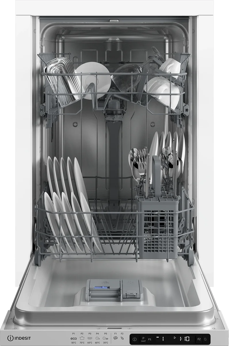 Встраиваемая посудомоечная машина Indesit DIS 1C59, белый, 44.8 см, 10 компл., 48 дБ, класс A