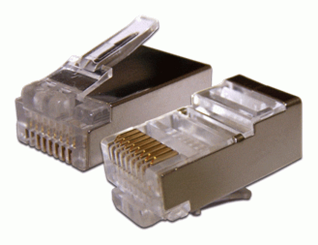 Коннектор Lanmaster RJ45 STP 8P8C, универсальный, для толстого кабеля, cat.6, 100 шт.