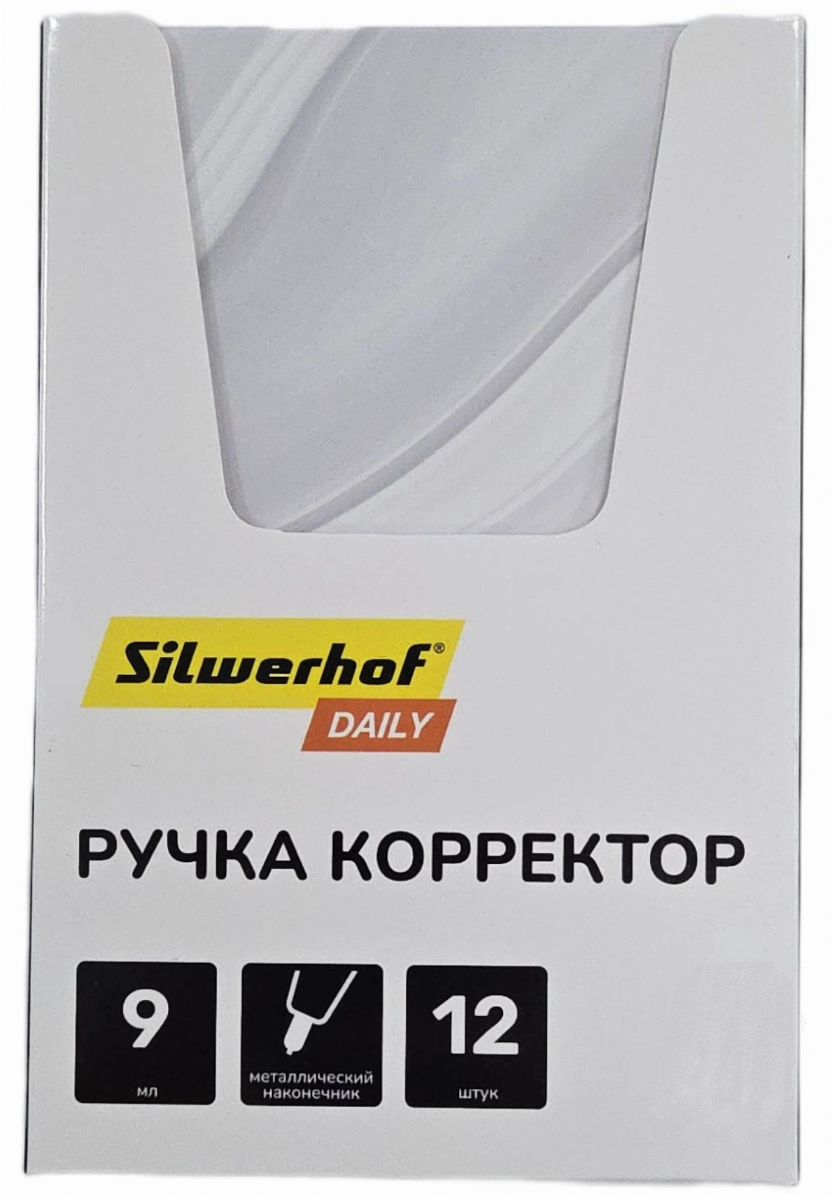 Ручка корректор Silwerhof 443007 9мл дисплей картонный