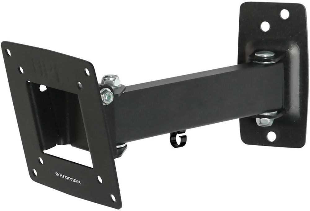 Kromax OPTIMA-103 black {Кронштейн для LED/LCD телевизоров 10"-28", max 25 кг, настенный, 3 ст свободы, наклон +5°-12°, поворот ±90°, от стены 68.5-225 мм, max VESA 100x100 мм}